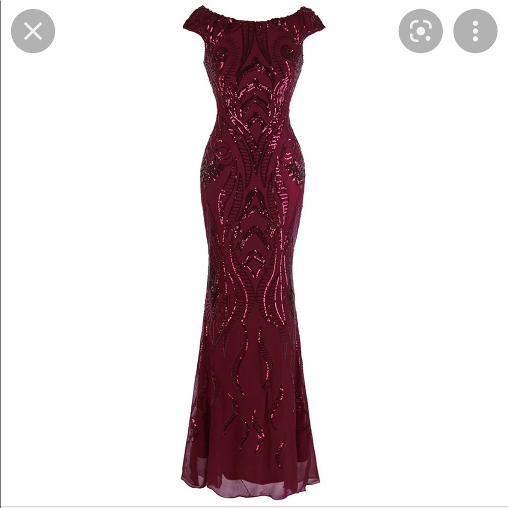 Beautiful full length sequins gown.